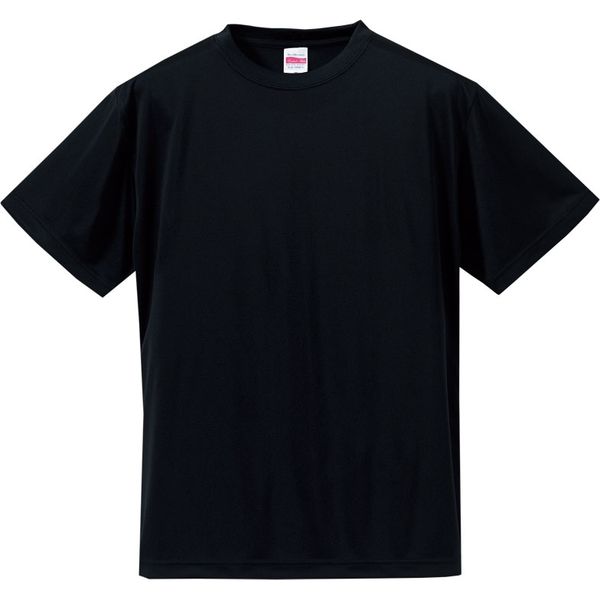 4.7オンス ドライシルキータッチTシャツ 男女兼用 ブラック XXL 5088-01（直送品）