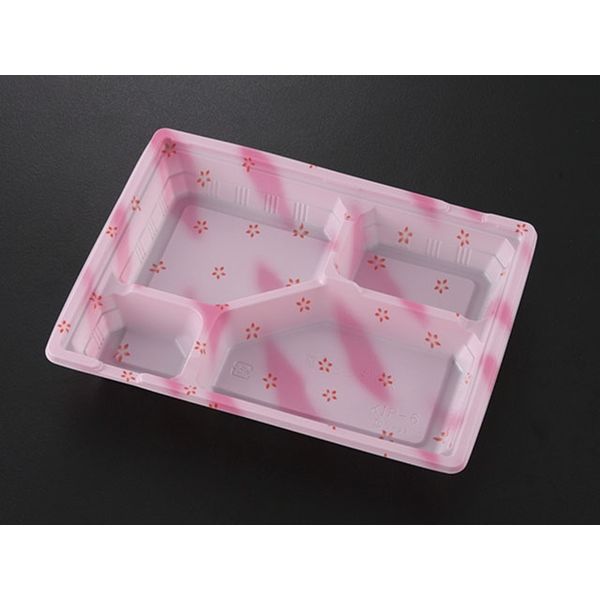 ケーピープラテック 内嵌合蓋付き弁当容器 KIP-6 花霞 セット 19060 1包：600枚（50×12）（直送品）