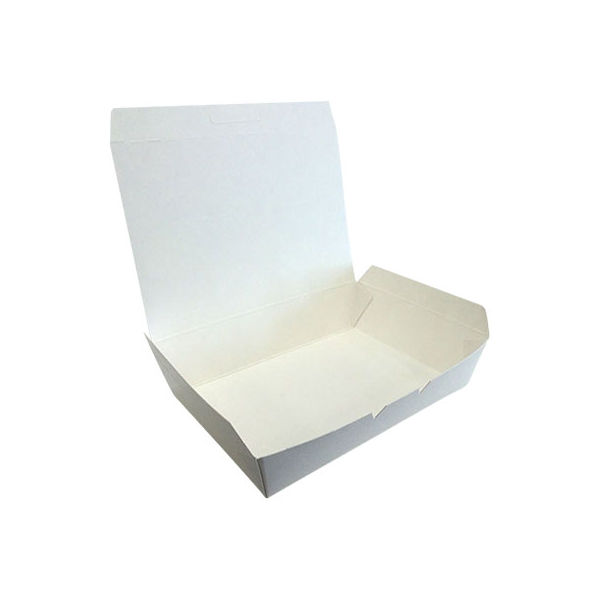 ケーピープラテック 紙製弁当容器 ランチボックス KM-16 白 54908 1包：600枚（50×12）（直送品）