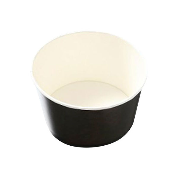 ケーピープラテック 紙製丼カップ KM140-850 本体 黒 54914 1包：600枚（50×12）（直送品）