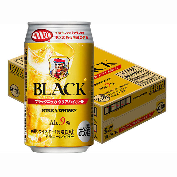 ブラックニッカクリア ハイボール 350ml×24缶 - アスクル