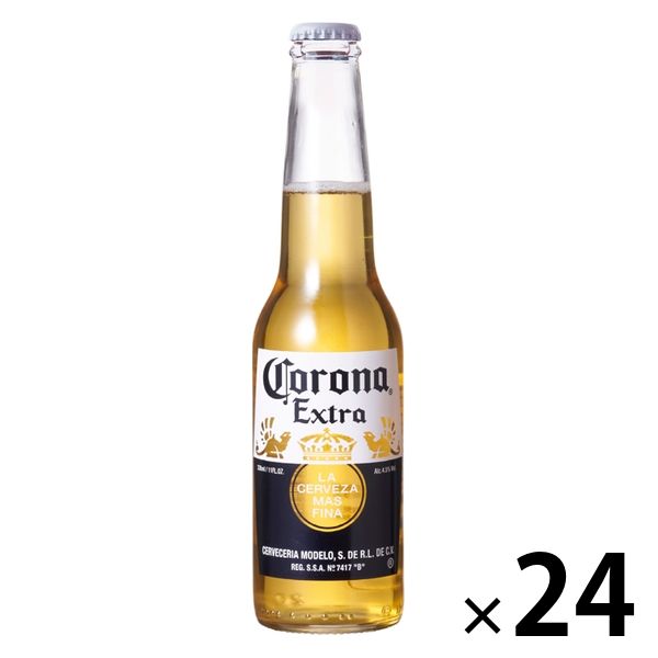 コロナ エキストラ 330ml×24本 瓶【ビール】 - アスクル