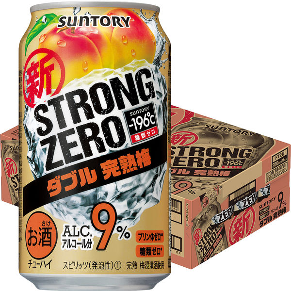 サントリー チューハイ -196℃ストロングゼロ ダブル完熟梅 350ml 24缶