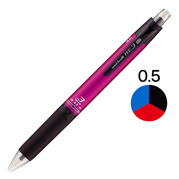 三菱鉛筆 ユニボール R：E 3色 UMER3-500-05 ピンク UME350005.13 1