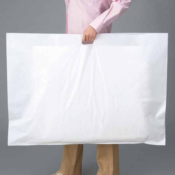 大型小判抜きポリ手提げ袋 LL-1（B2） 白 1袋（20枚入） - アスクル