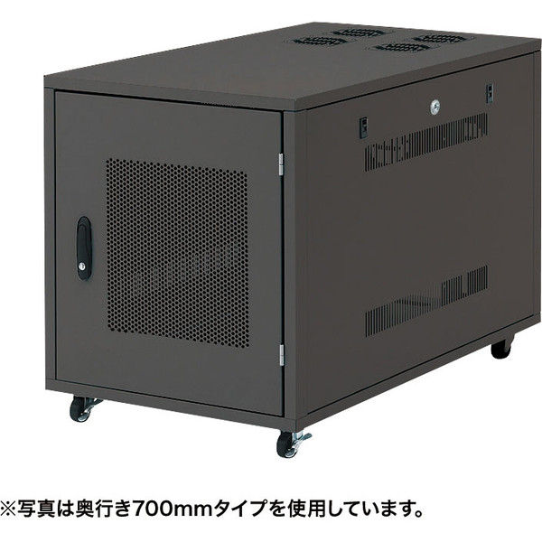サンワサプライ 19インチサーバーボックス（12U） ブラック 幅570×奥行600×高さ700mm CP-SVNC4 1台（直送品）