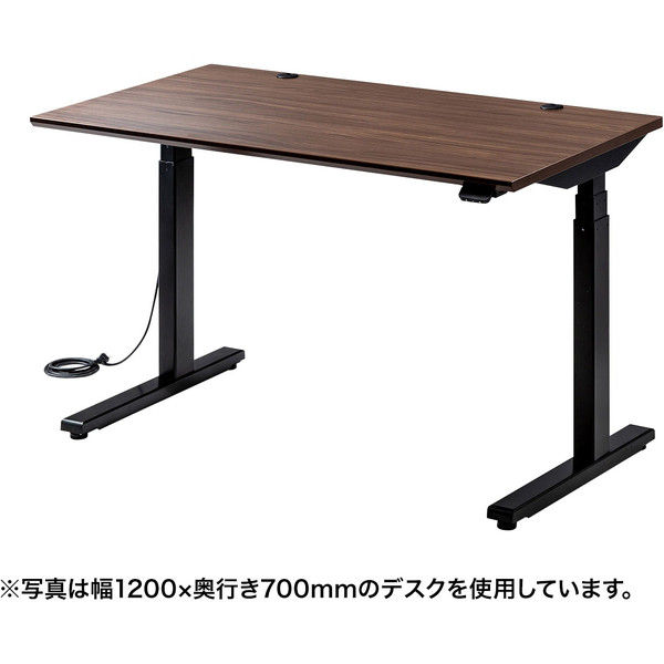 サンワサプライ 電動上下昇降デスク 濃い木目 幅1000×奥行700×高さ630～1280mm ERD-M10070M 1台（直送品）