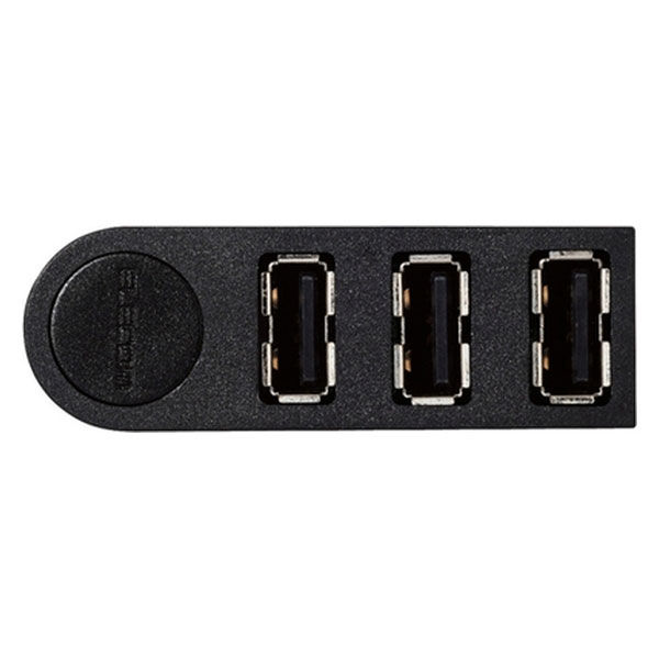 USBハブ 2.0 3ポート バスパワー 直挿し スイングコネクタ ブラック U2H-TZ325BBK エレコム 1個