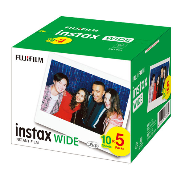 富士フイルム インスタントフィルム instax WIDE 10枚×5パック INSTAX WIDE KR5 1箱（50枚入） - アスクル