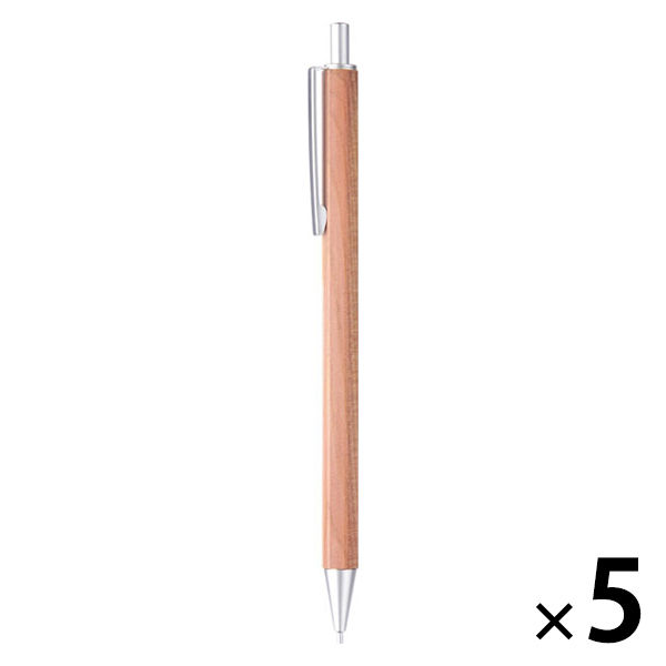 無印良品 木軸六角シャープペン 0.5mm ナチュラル 1箱（5本入） 良品 