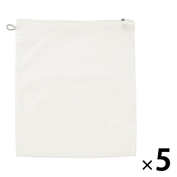 無印良品 ポリエステル両面使える洗濯ネット 平型 約縦40×横35cm 1箱（5個入） 良品計画