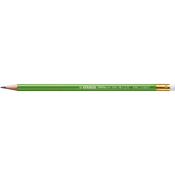 スタビロ グリーンエンピツ ケシゴム付［Green］HB 6004-HB 1セット（36本入）（直送品）