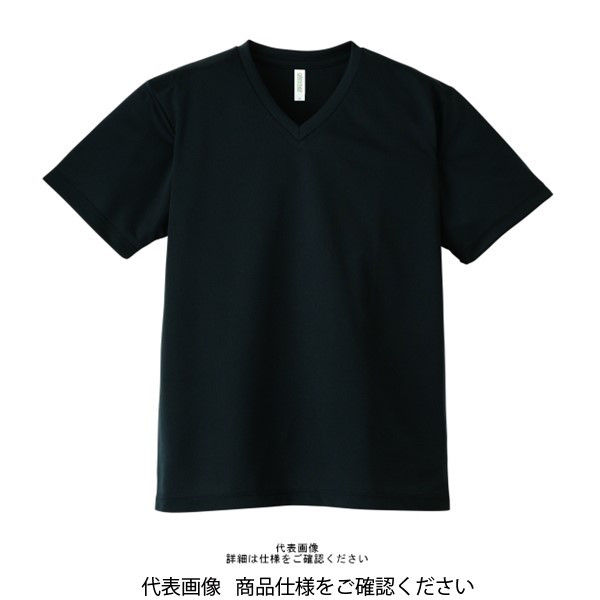 トムス ドライVネックTシャツ ブラック 4L 00337-AVT-005-4L 1セット(2枚)（直送品）