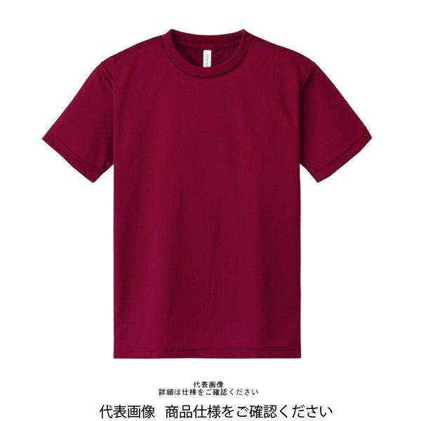 トムス ドライTシャツ バーガンディ L 00300-ACT-112-L 1セット(5枚