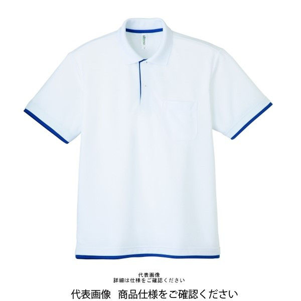 トムス ドライレイヤードポロシャツ ホワイト×ロイヤルブルー L 00339-AYP-732-L 1セット(2枚)（直送品）