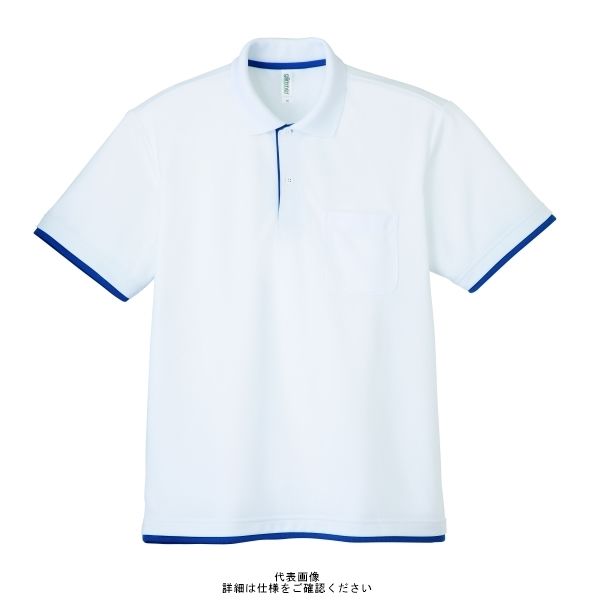 トムス ドライレイヤードポロシャツ ホワイト×ロイヤルブルー LL 00339-AYP-732-LL 1セット(2枚)（直送品）