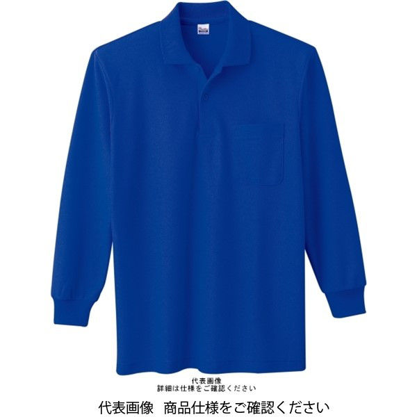 トムス T/C長袖ポロシャツ(ポケット付) ロイヤルブルー SS 00169