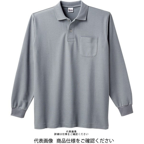 トムス T/C長袖ポロシャツ(ポケット付) グレー 4L 00169-VLP-002-4L 1セット(2枚)（直送品）