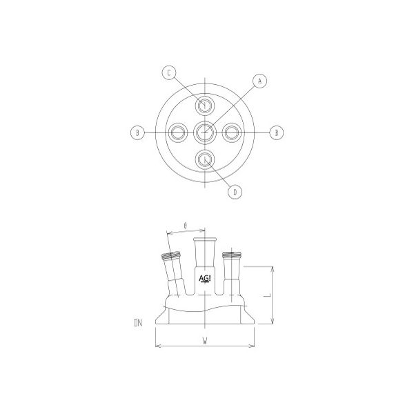 旭製作所 五ツ口カバー 3962-60-5-4L-0M-9 1個 62-2115-55（直送品）