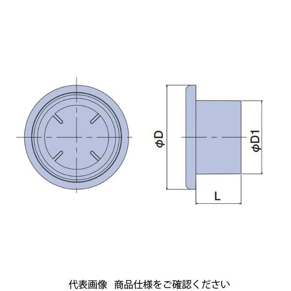 日動電工 クーラーキャップ(クイックタイプ) Φ50用 ライトグレー ACL50BLG 1セット(15ケ)（直送品）