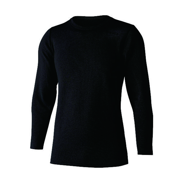 おたふく手袋 おたふく BT デュアルブラッシュド ヘビーウェイト クルーネックシャツ ブラック L JW-180-11-L 1枚（直送品）