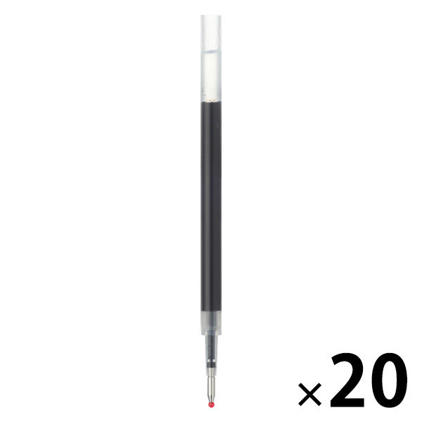 無印良品 替芯 さらさら描けるゲルインキボールペン 0.5mm 黒 1箱（20 