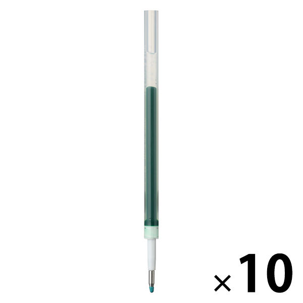 無印良品 替芯 ゲルインキボールペン 0.38mm 緑 1箱（10本入） 良品 