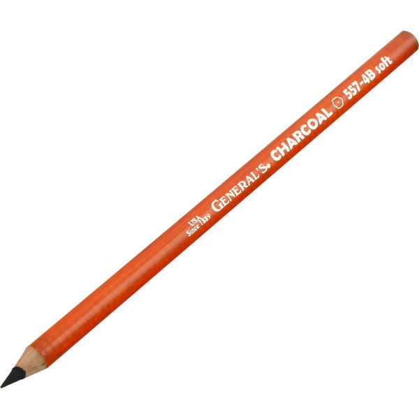 General Pencil チャコールペンシル 557-4B 239009 1セット（24本）（直送品）