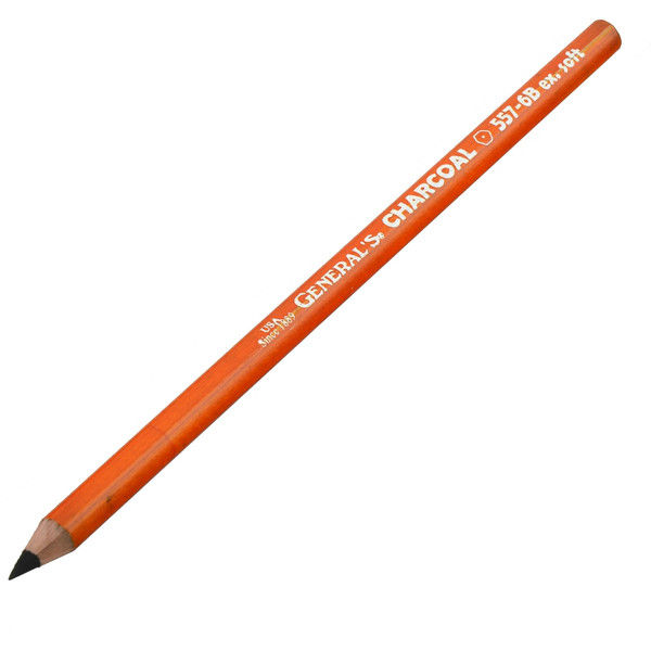 General Pencil チャコールペンシル 557-6B 239010 1セット（24本）（直送品）