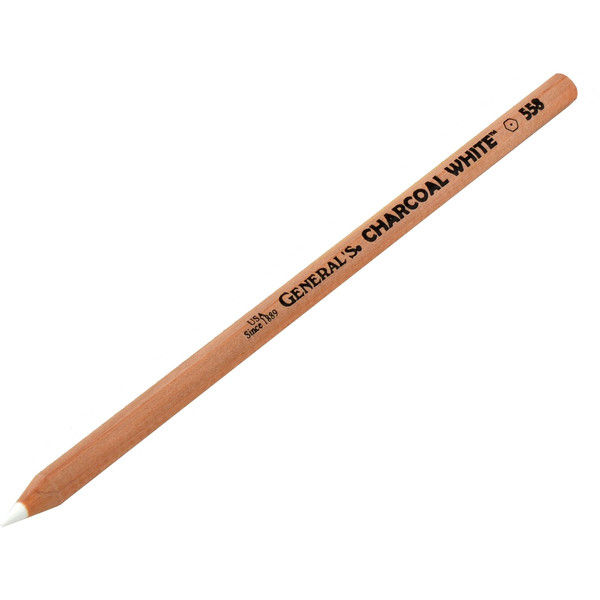 General Pencil チャコールペンシル ホワイト 558-WH 239011 1セット（24本）（直送品）