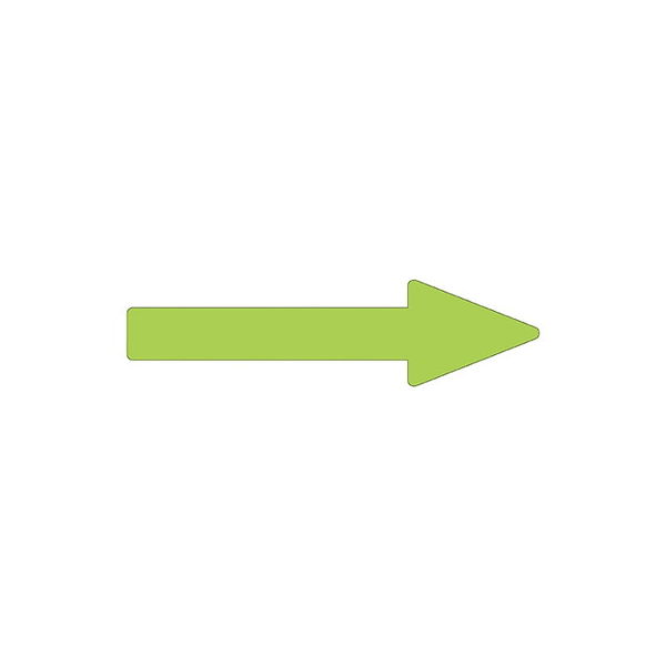 アズワン 配管識別方向表示ステッカー 「→（蛍光緑）」 貼矢19 193119 1組（10枚） 61-3408-56（直送品）