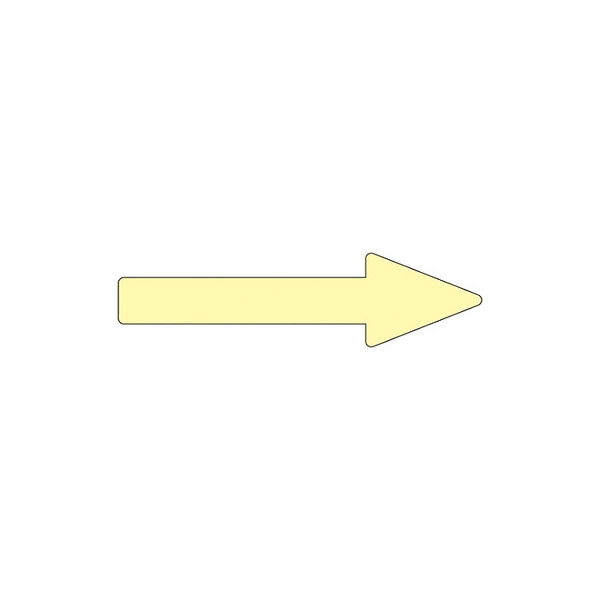 アズワン 配管識別方向表示ステッカー 「→（蛍光黄）」 貼矢25 193325 1組（10枚） 61-3408-65（直送品）
