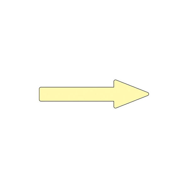 アズワン 配管識別方向表示ステッカー 「→（蛍光黄）」 貼矢26 193426 1組（10枚） 61-3408-69（直送品）
