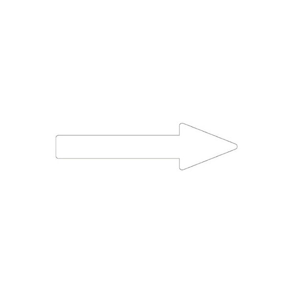 アズワン 配管識別方向表示ステッカー 「→（白）」 貼矢85 193585 1組（10枚） 61-3408-73（直送品）