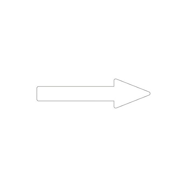 日本緑十字社 配管識別方向表示ステッカー 「→(白)」 貼矢86 193686 1組(10枚) 61-3408-76（直送品）