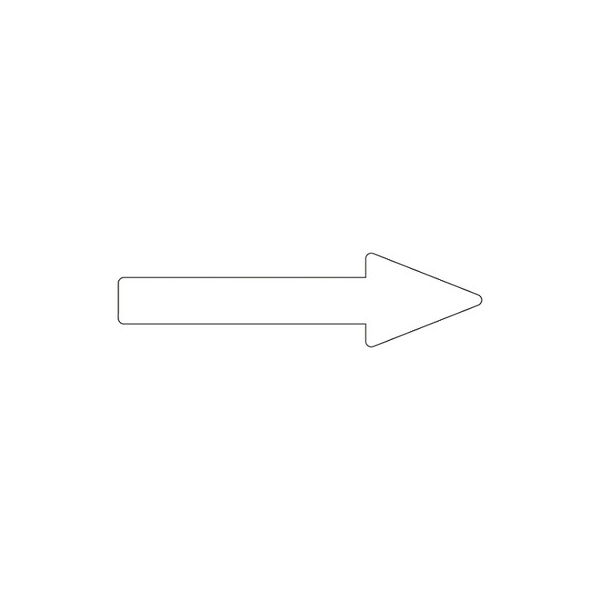 アズワン 配管識別方向表示ステッカー 「→（白）」 貼矢87 193787 1組（10枚） 61-3408-79（直送品）