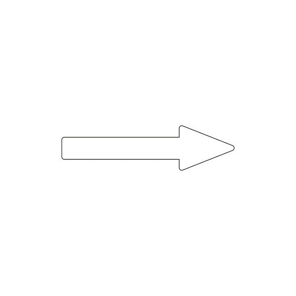 アズワン 配管識別方向表示ステッカー 「→（白）」 貼矢88 193888 1組（10枚） 61-3408-82（直送品）