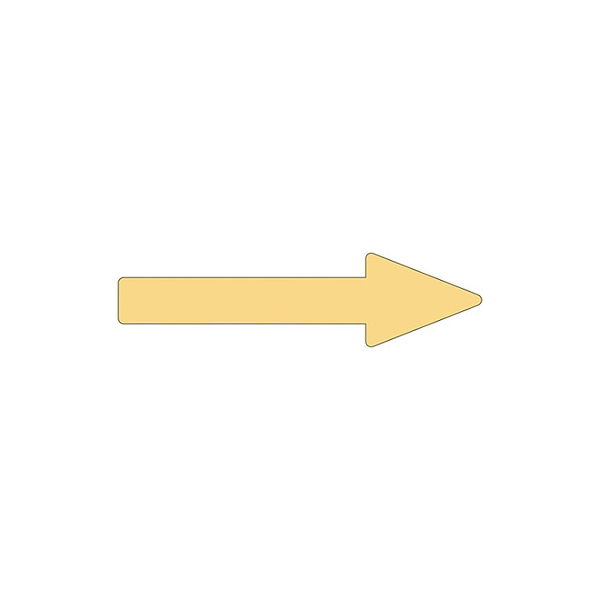アズワン 配管識別方向表示ステッカー 「→（薄い黄）」 貼矢62 193262 1組（10枚） 61-3408-99（直送品）