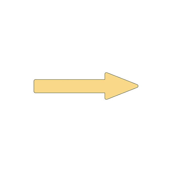 アズワン 配管識別方向表示ステッカー 「→（薄い黄）」 貼矢63 193363 1組（10枚） 61-3409-11（直送品）