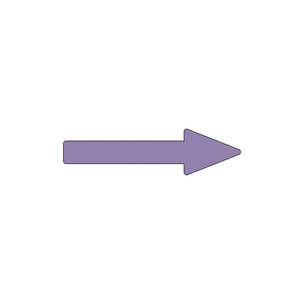 アズワン 配管識別方向表示ステッカー 「→（灰紫）」 貼矢72 193472 1組（10枚） 61-3409-24（直送品）