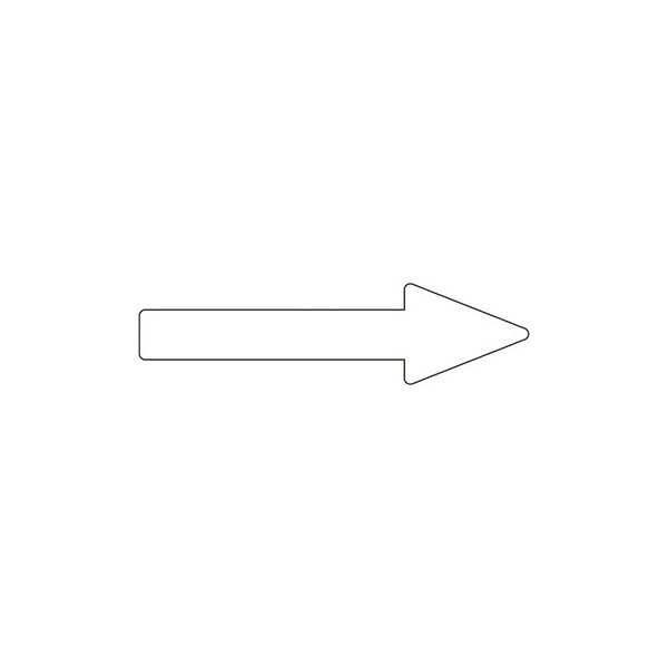 アズワン 配管識別方向表示ステッカー 「→（白）」 貼矢92 193492 1組（10枚） 61-3409-27（直送品）