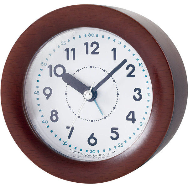 ノア精密 アラームクロック：スタンプピノコ 置き時計 [スイープ アラーム] 98×98×55mm T-725 BR-Z 1個（直送品）