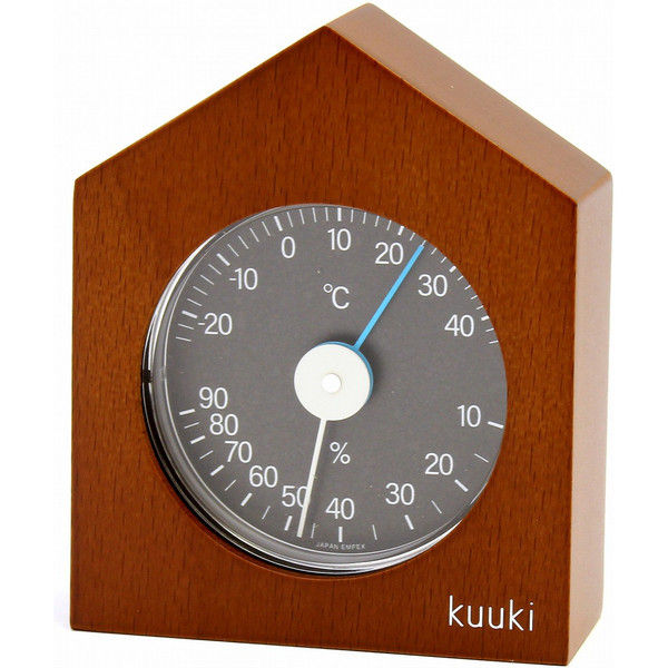 kuuki オウチ温湿度計 ブラウン KU-4773 エンペックス気象計（直送品）