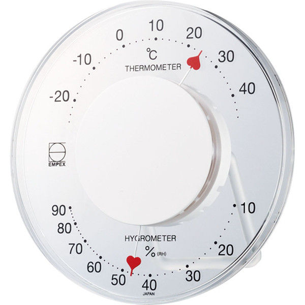 セレナハート温湿度計 白 LV-7301 エンペックス気象計（直送品）