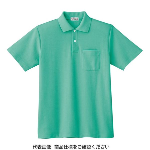 ミドリ安全 春夏 半袖 ポロシャツ PS06N 上 ミントグリーン 5L