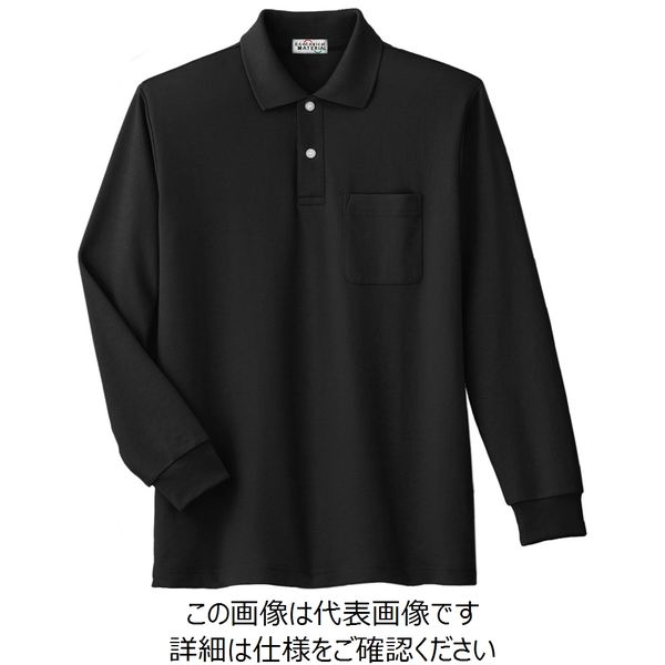 SEE SEE ブラック長袖ポロシャツXXXXL