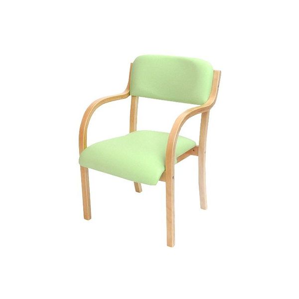 ネットフォース ダイニングチェア 介護用椅子 シエル 組立品 グリーン 介護施設 福祉用 ETV-3-S2-AW 1セット（2脚入）（直送品）