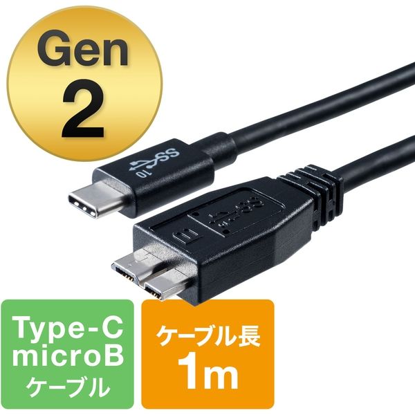 サンワダイレクト USB タイプCケーブル 500-USB054-1 1個（直送品）