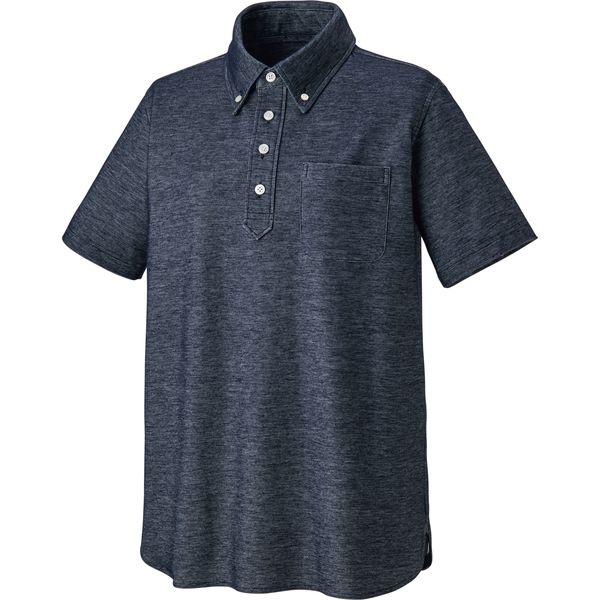 KAZEN 杢ニットシャツ APK239-18-LL（直送品）