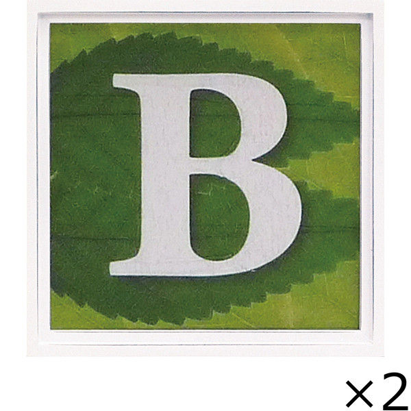 ユーパワー アルファベット アートフレーム グリーン B AL-01202-B 1セット（2枚）（直送品）